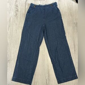 who what wear baggy wide leg denim pants